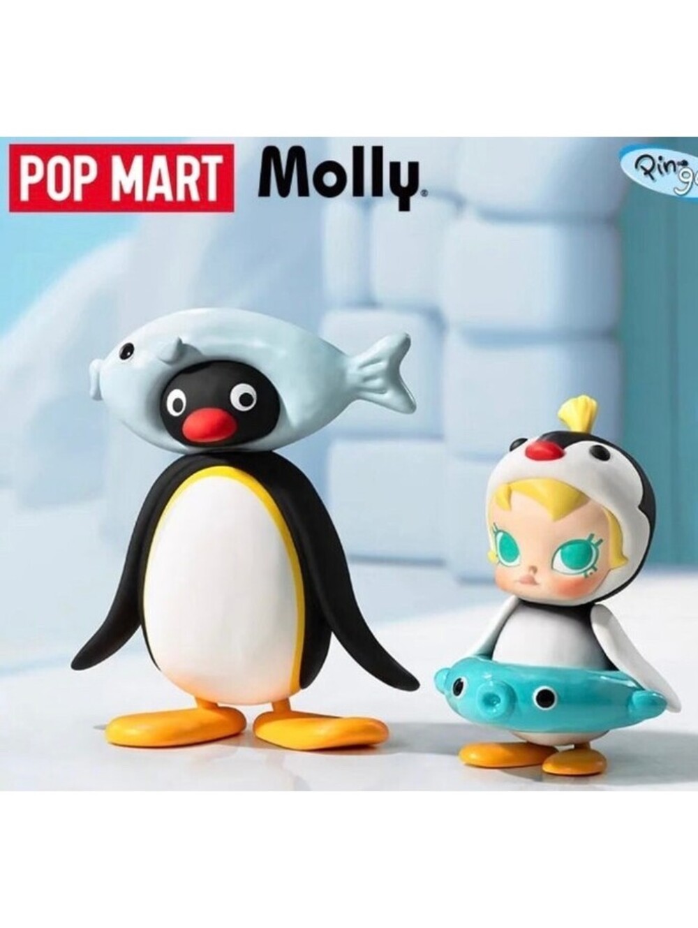 Baby Molly × Pingu Fish Fun Figurine Pop Mart Lt. Ed. 2024 Factory Sealed
